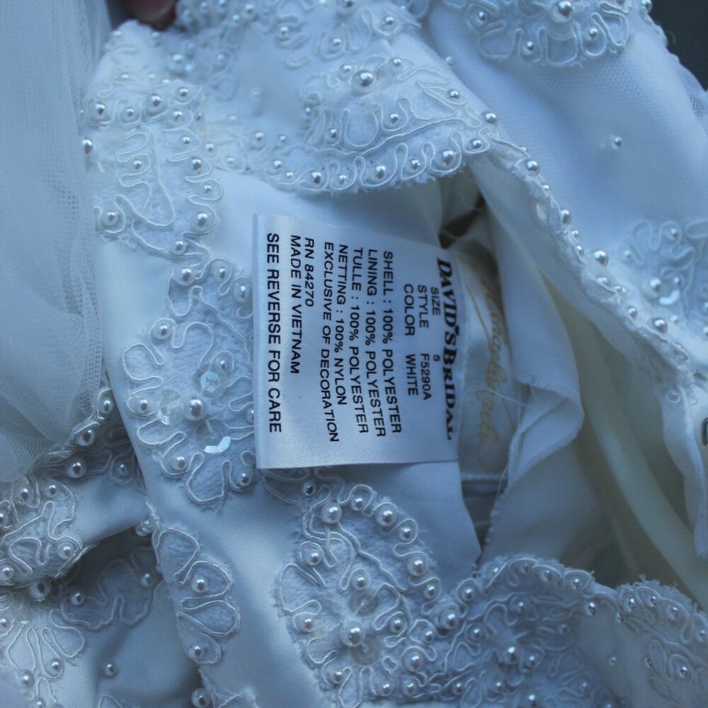 David's Bridal Miniature Bride Dress Size 5 in Girls